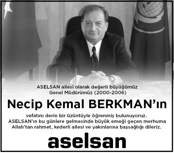aselsan başsağlığı ilanı
