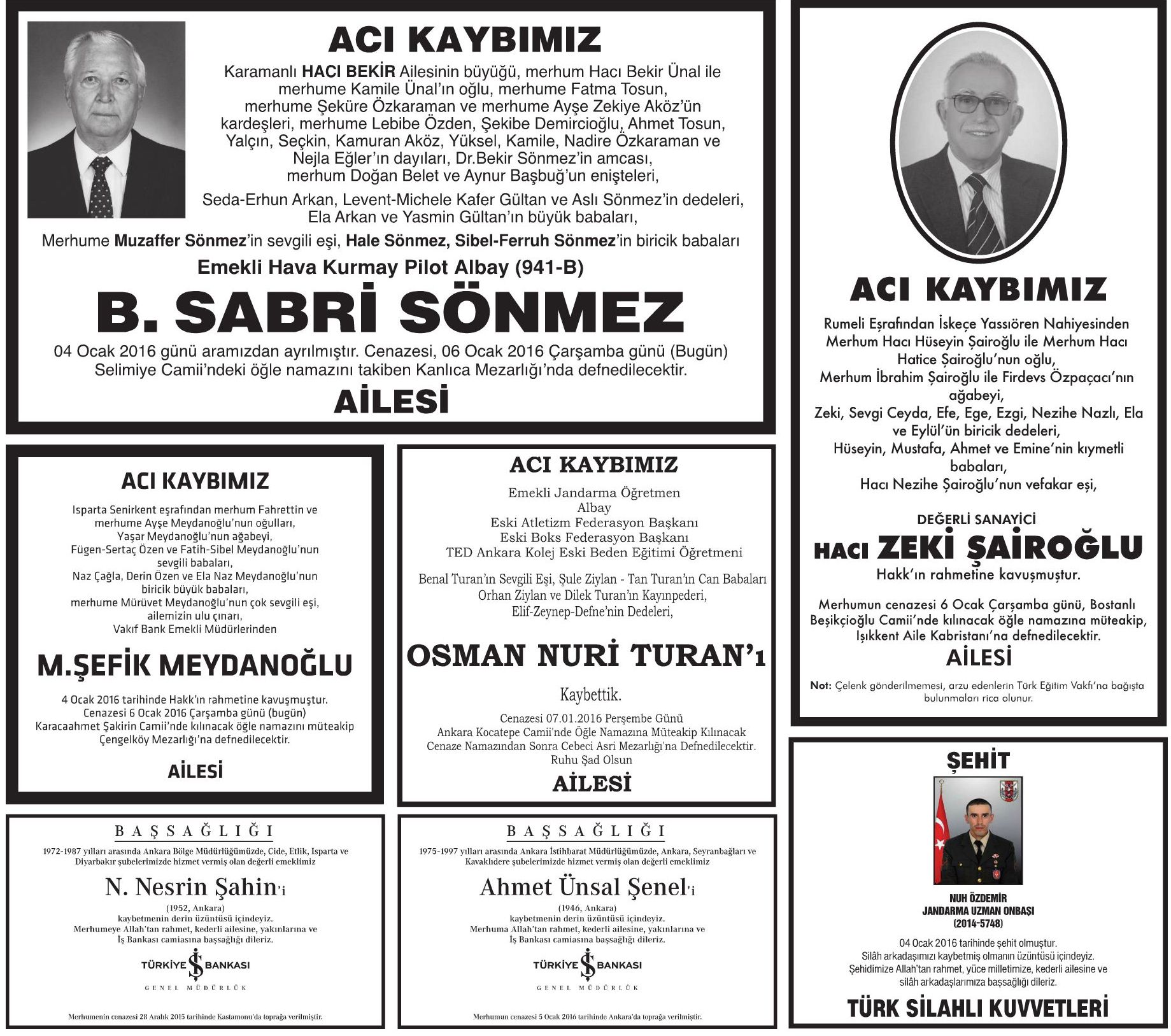 06.01.2016 hürriyet vefat